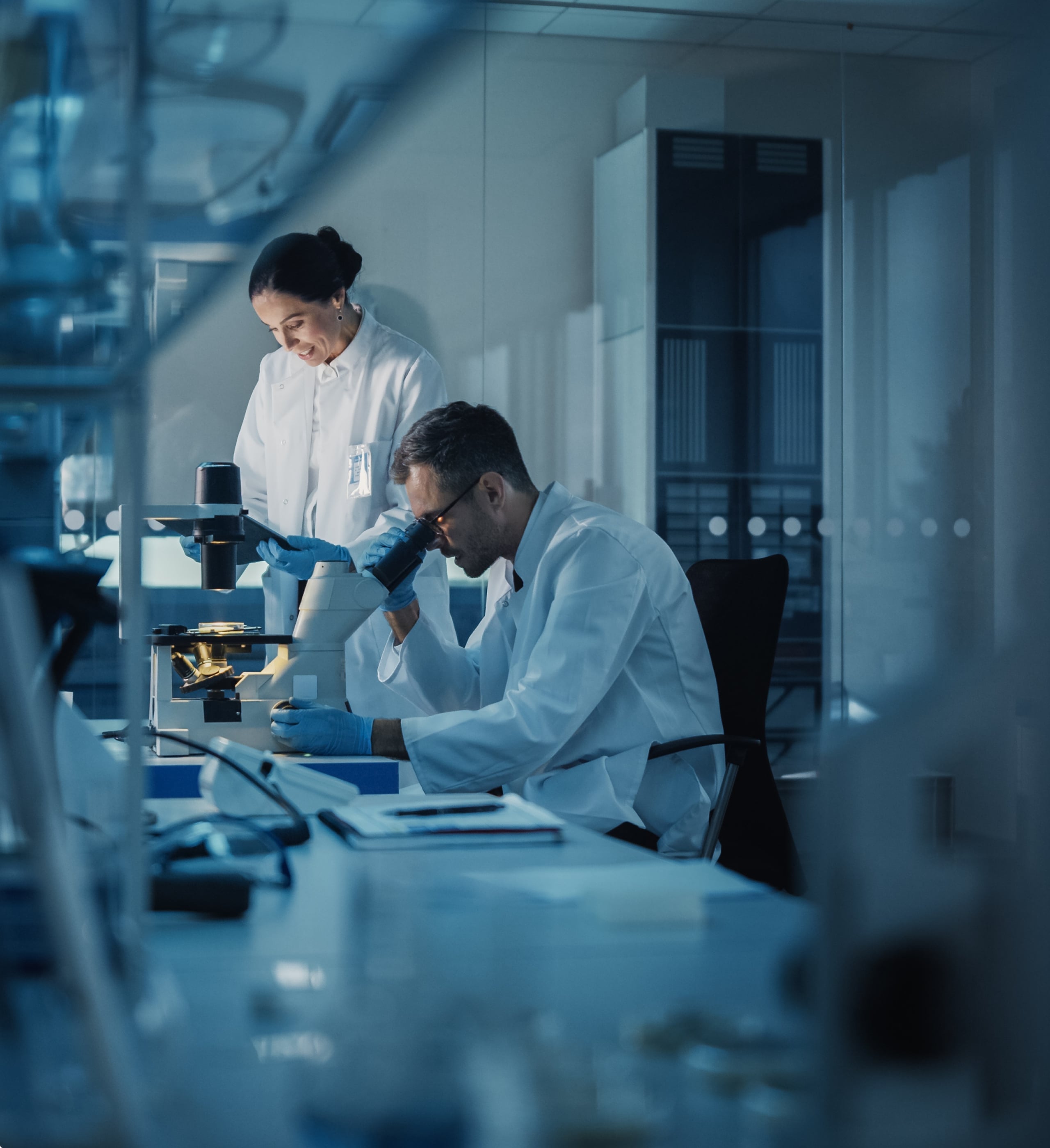 2022 milestone: Fund II progress and investments, scientists working in a medical laboratory