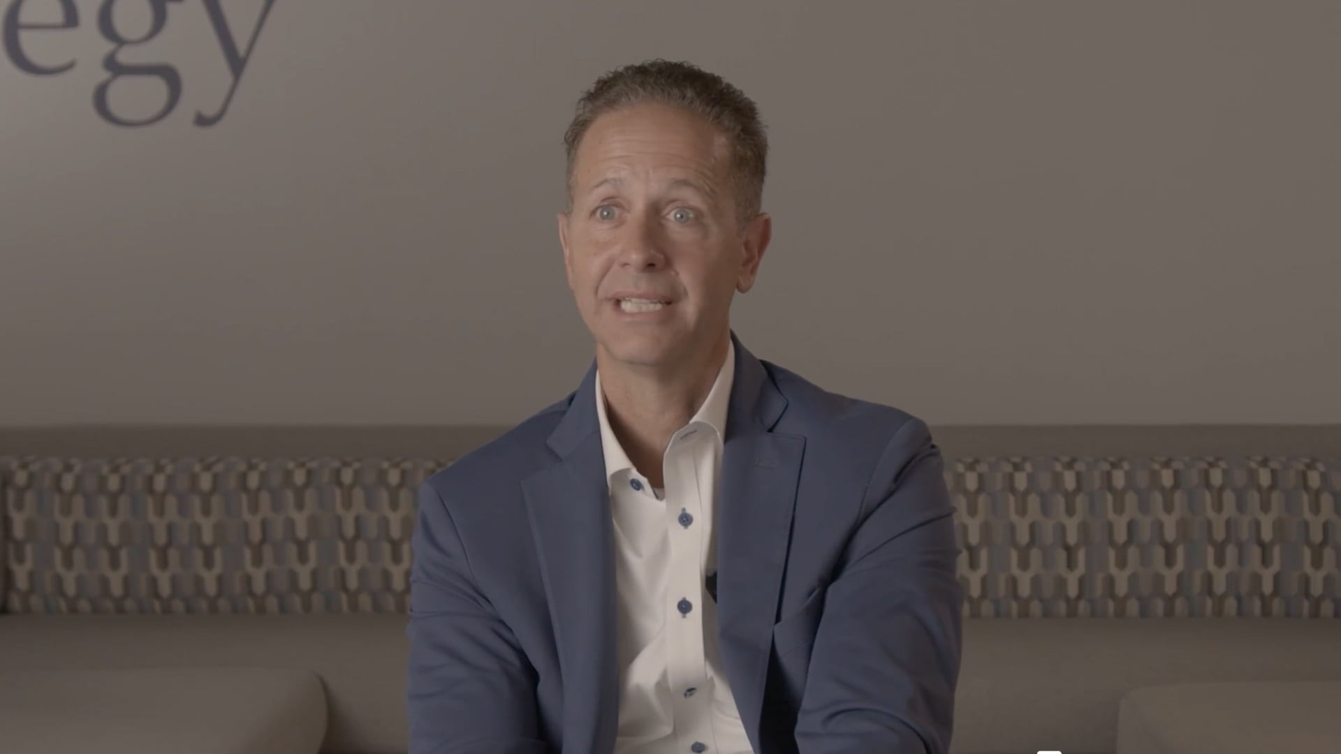 Executive interview in corporate setting