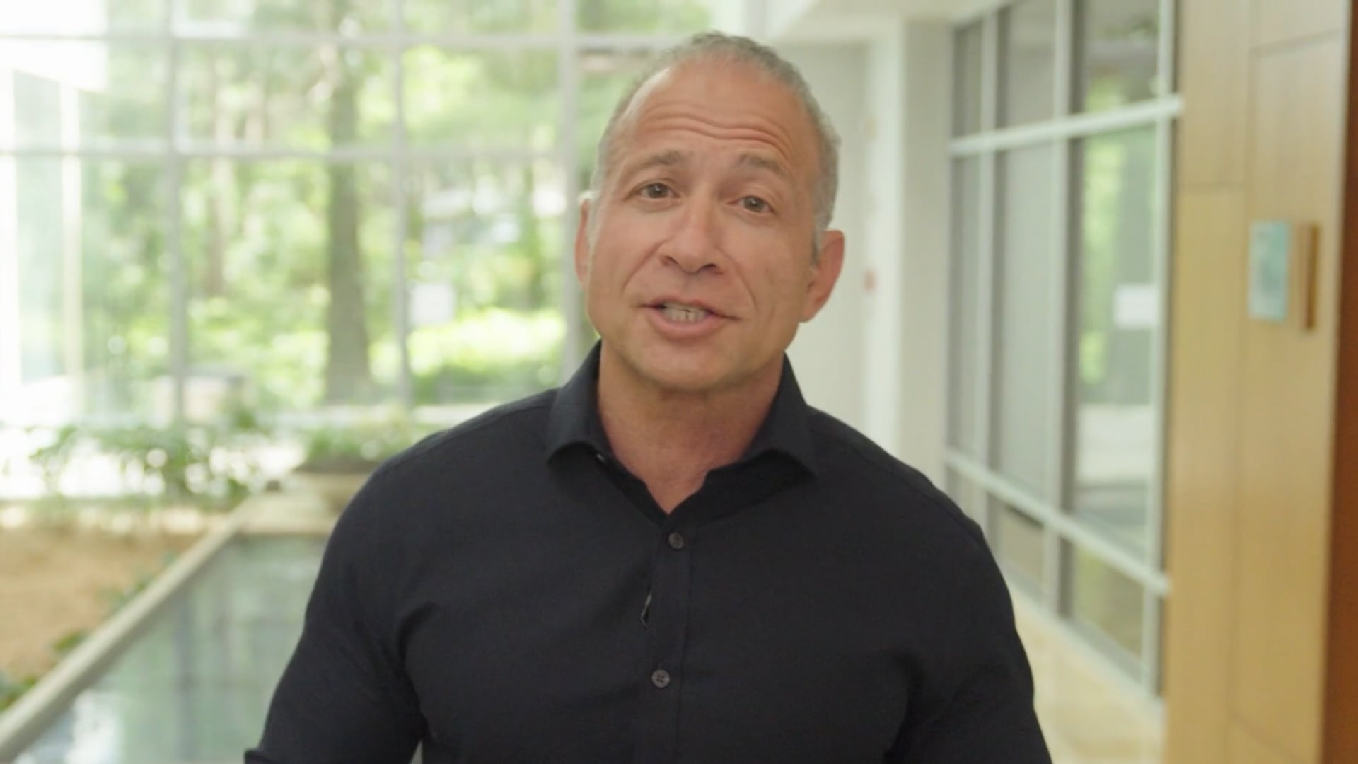 Business leader speaking on camera